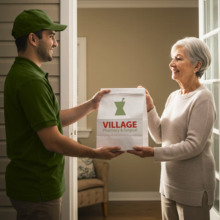 Inside of Village Pharmacy and Surgical.